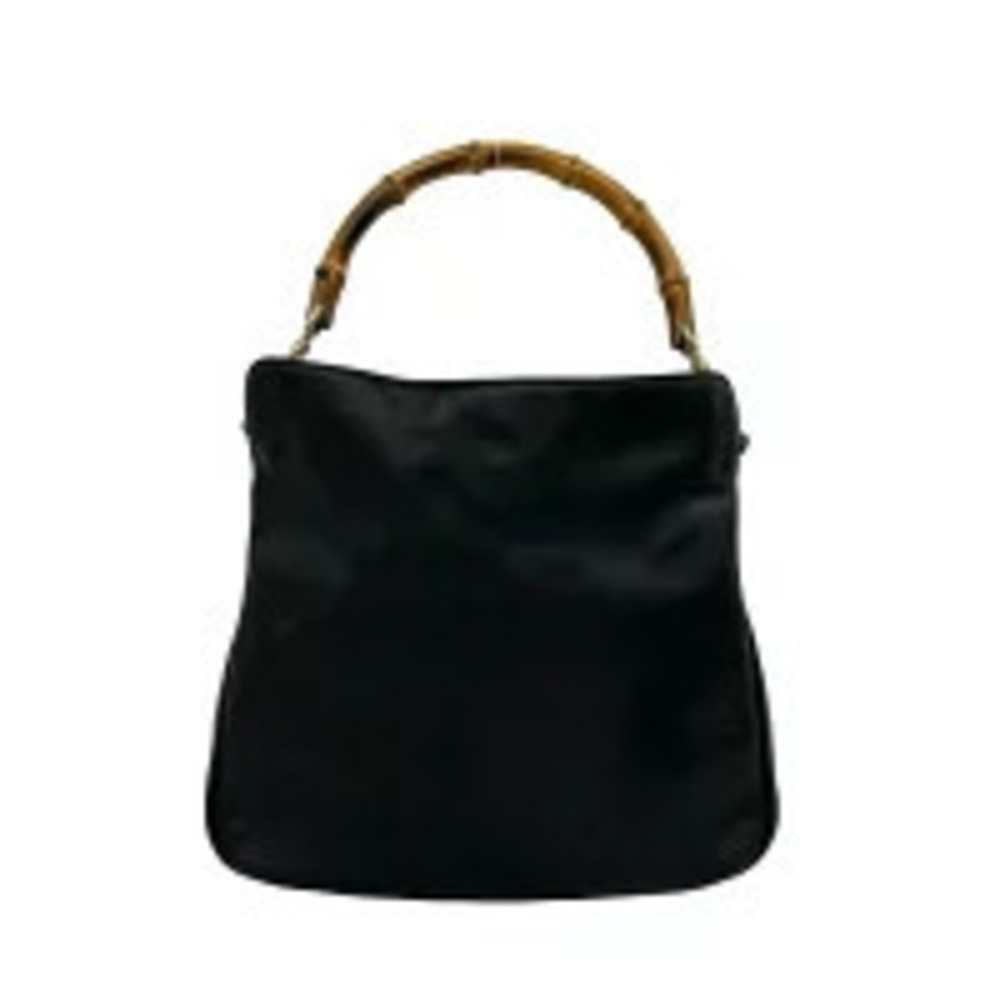 Gucci Bamboo Leather Shoulder Bag Black - Picture 3 of 10